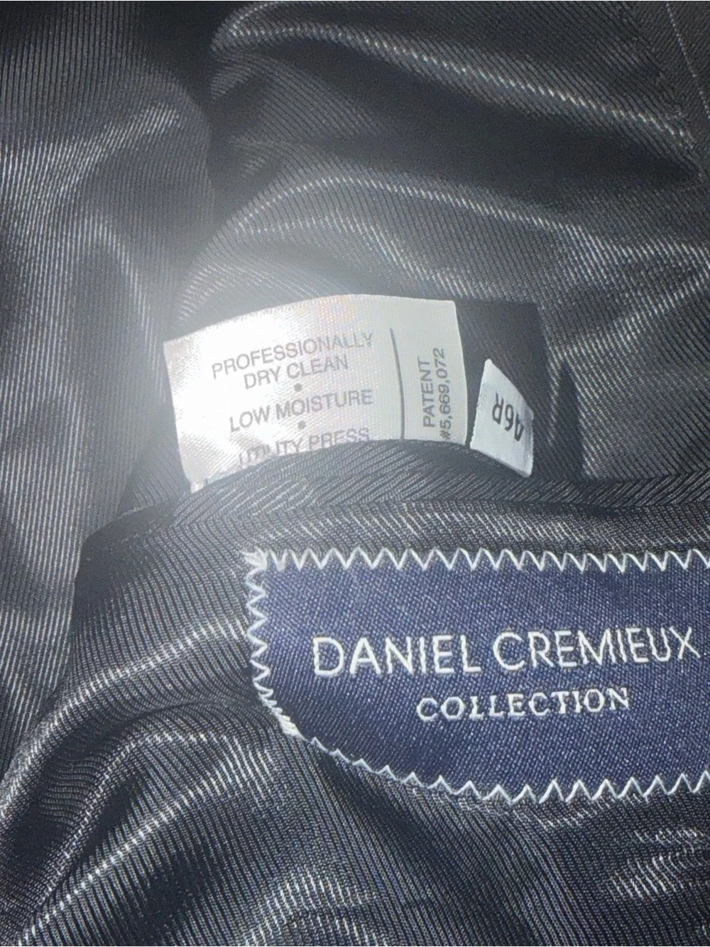 LORO PIANA Super 120 Daniel Cremieux Men 46R Sport Coat Black Stripe Wool Blazer